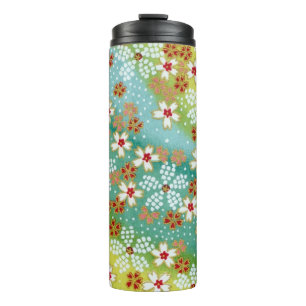  blauw-rood-Japans-origamifluitpatroon Thermosbeker