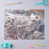 Blauw rood koper, wit, Abstract ontkoppelingspagin Tissuepapier (Craft)