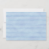 Blauw Rood Modern Zeilen in Nautische 1e Verjaarda Kaart (Achterkant)