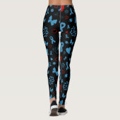Blauw/rood Multi...Diabetes Leggings (Achterkant)