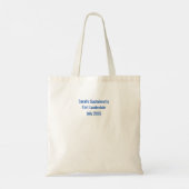 Blauw + Rood Nep Glitter BRUIDSJUFFER Afscheidsfee Tote Bag (Achterkant)