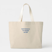 Blauw + Rood Nep Glitters BRIDESMEISJE Bachelorett Grote Tote Bag (Achterkant)