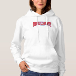 Blauw + Rood Nep Glitters BRUIDSJUFFER vrijgezelle Hoodie