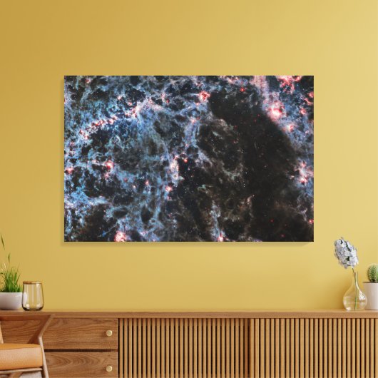 Blauw & Rood NGC 5068 | JWST Canvas Afdruk (Insitu (Woonkamer))