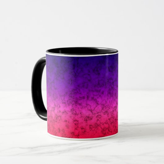 Blauw-rood Ombre Mok (Voorkant links)