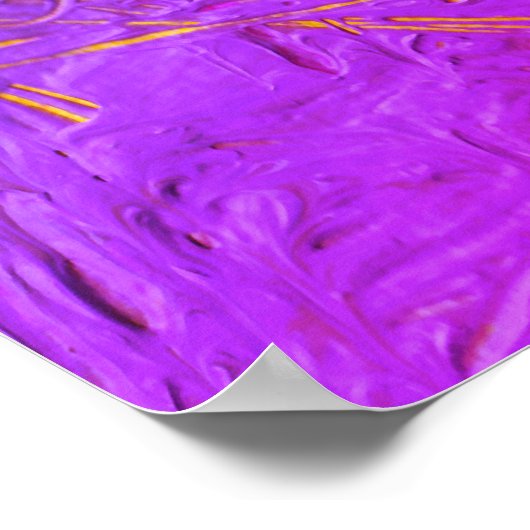 Blauw rood Paars roze geel Trendy Abstract Poster (Hoek)