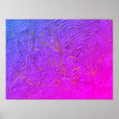 Blauw rood Paars roze geel Trendy Abstract Poster (Voorkant)