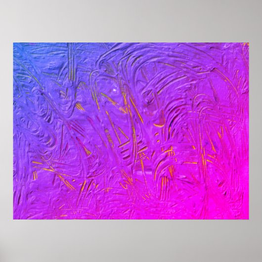 Blauw rood Paars roze geel Trendy Abstract Poster (Voorkant)