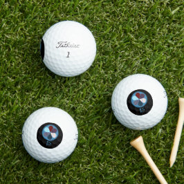 BLAUW ROOD PATCHWORK BLOEMVORM MONOGRAM INITIALEN GOLFBALLEN