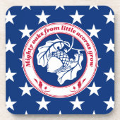  blauw rood proverb eik Plant Bier Onderzetter (Voorkant)