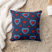 Blauw Rood Schattig Cozy Modern Romantisch Chic Ha Kussen (Deken)