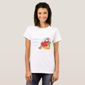 Blauw Rood Schattige Eenvoudig Tropisch Kerstfeest T-shirt (Voorkant volledig)