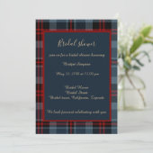 blauw rood Schotse trouw celtic tartan plaid Kaart (Staand voorkant)