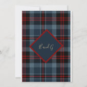 blauw rood Schotse trouw celtic tartan plaid Kaart (Achterkant)