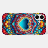 BLAUW ROOD SINAASAPPEL GEEL PSYCHADELISCH HART Case-Mate iPhone CASE (Achterkant (horizontaal))
