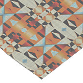 Blauw Rood Sinaasappel Taupe Bruin Zwart Tribal Ar Medium Tafelloper (Hoek)