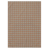 Blauw Rood Sinaasappel Taupe Bruin Zwart Tribal Ar Tafelkleed (Voorkant)