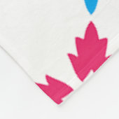 Blauw Rood Sneeuwvlok Kruis Blad Bloem Patroon Fleece Deken (Hoek)