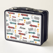 Blauw & Rood Snelle Retro  Racing Auto's (Achterkant)