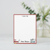 Blauw & Rood Snelle Retro  Racing Auto's Kinder Bedankkaart (Staand voorkant)