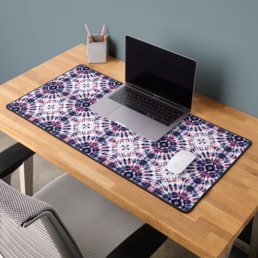 Blauw & Rood Tie Kleurstofpatroon Bureaumat (Kantoor 2)