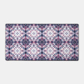 Blauw & Rood Tie Kleurstofpatroon Bureaumat (Voorkant)