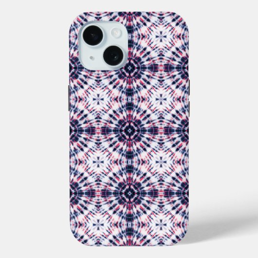 Blauw & Rood Tie Kleurstofpatroon Case-Mate iPhone Case (Achterkant)