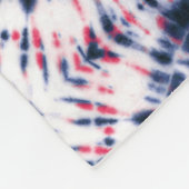 Blauw & Rood Tie Kleurstofpatroon Fleece Deken (Hoek)