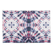 Blauw & Rood Tie Kleurstofpatroon Kussensloop (Achterkant-Rechts)