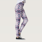 Blauw & Rood Tie Kleurstofpatroon Leggings (Rechts)