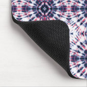 Blauw & Rood Tie Kleurstofpatroon Muismat (Hoek)