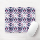 Blauw & Rood Tie Kleurstofpatroon Muismat (Met muis)