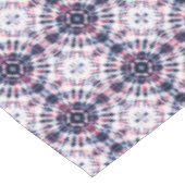 Blauw & Rood Tie Kleurstofpatroon Tafelkleed (Gekanteld)