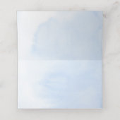 Blauw Rood tinten Bloemen Elegante Boho bruiloft Plaatskaartje (Binnenkant ongevouwen)