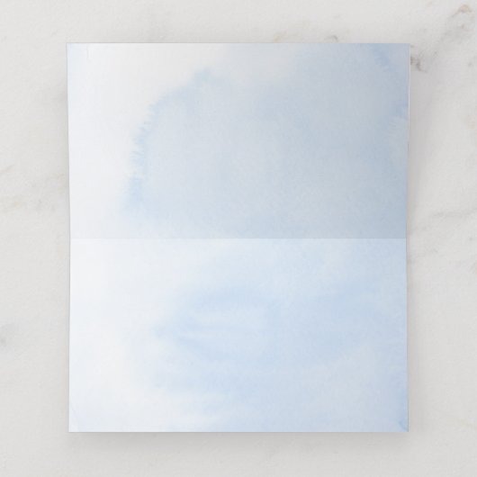 Blauw Rood tinten Bloemen Elegante Boho bruiloft Plaatskaartje (Binnenkant ongevouwen)