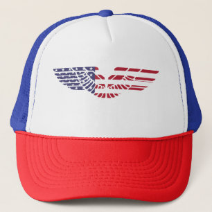 Blauw Rood Toned 4 juli Trucker Hat Pet
