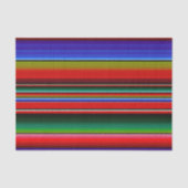 Blauw Rood Traditioneel Fiesta Mexicaans Kleed Tissuepapier (Voorkant)