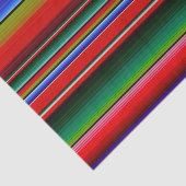 Blauw Rood Traditioneel Fiesta Mexicaans Kleed Tissuepapier (Detail)