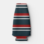 Blauw Rood uniform Strepen Flesjeskoeler (Voorkant)