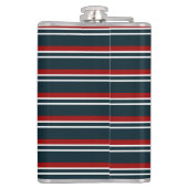 Blauw Rood uniform Strepen Heupfles (Achterkant)