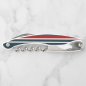 Blauw Rood uniform Strepen Kurkentrekker (Achterkant)