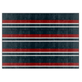 Blauw Rood uniform Strepen Snijplank (Voorkant)