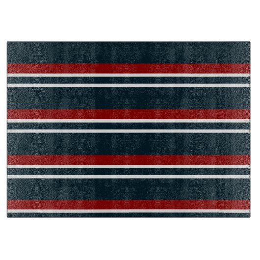 Blauw Rood uniform Strepen Snijplank (Voorkant)