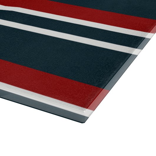 Blauw Rood uniform Strepen Snijplank (Hoek)