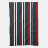 Blauw Rood uniform Strepen Theedoek (Verticaal)