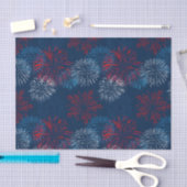 Blauw Rood Wit 4 juli Vuurwerk Tissuepapier (Craft)