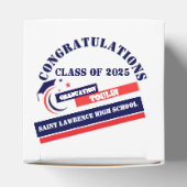 Blauw Rood Wit Afstuderen 2025 Custom Party Bedankdoosjes (Bovenkant)