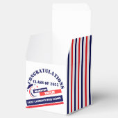 Blauw Rood Wit Afstuderen 2025 Custom Party Bedankdoosjes (Geopend)