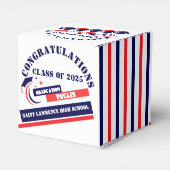 Blauw Rood Wit Afstuderen 2025 Custom Party Bedankdoosjes (Achterkant)