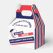 Blauw Rood Wit Afstuderen 2025 Custom Party Bedankdoosjes (Achterkant)